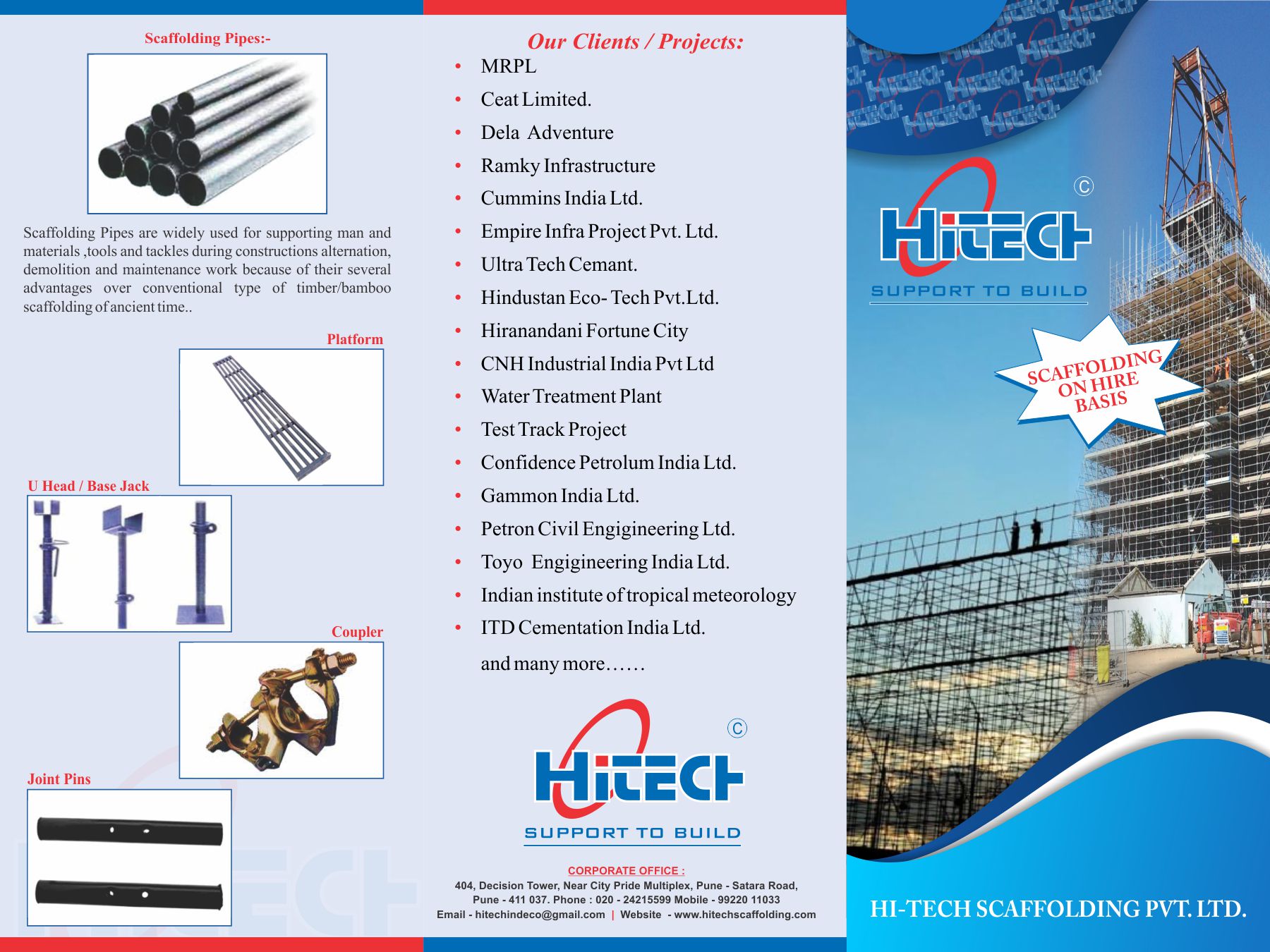 scaffolding material hiring business in India