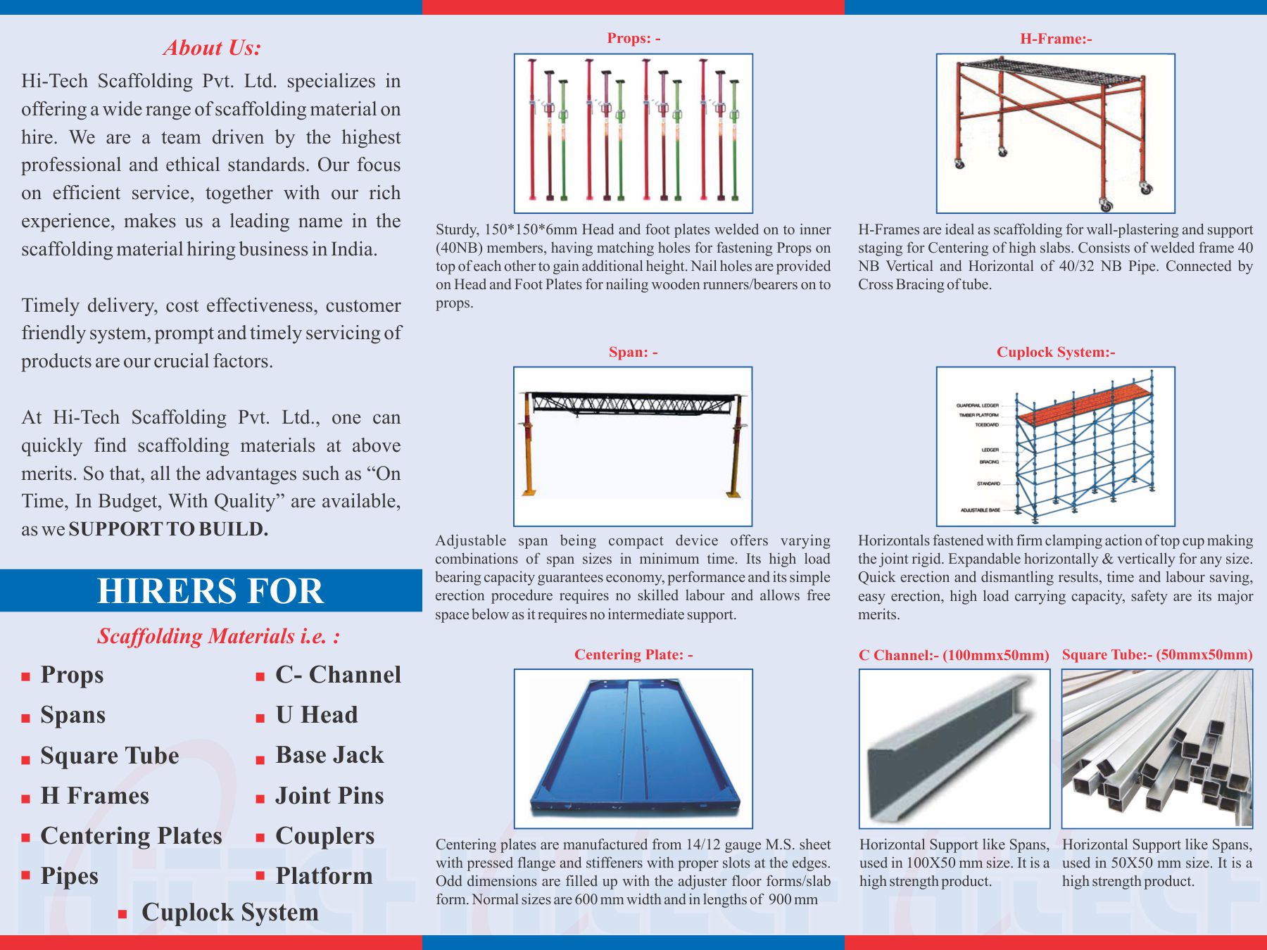 scaffolding rental suppliers in India